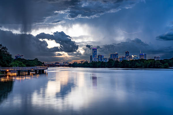 Austin Texas Prints - After the Storm, Downtown Austin