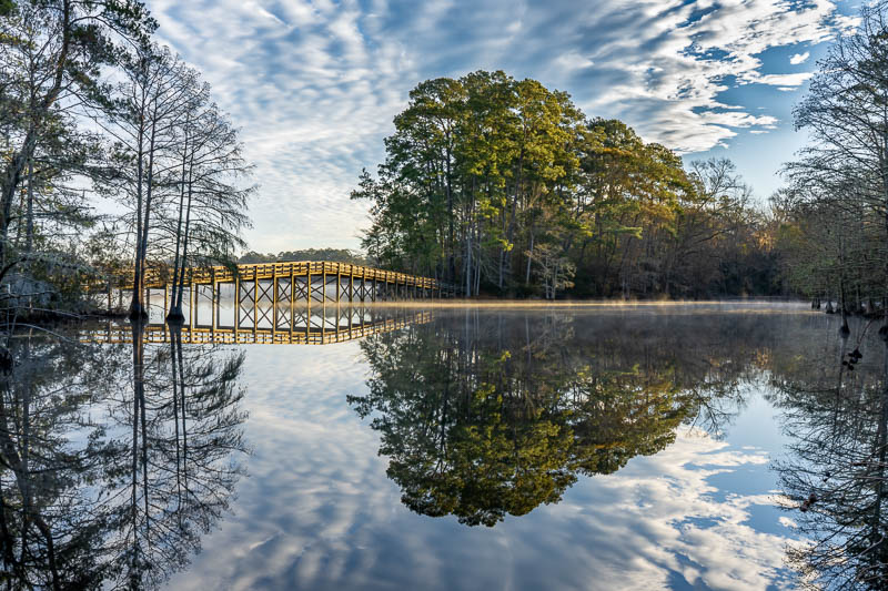 Morning Bridge at Steinhagen Lake